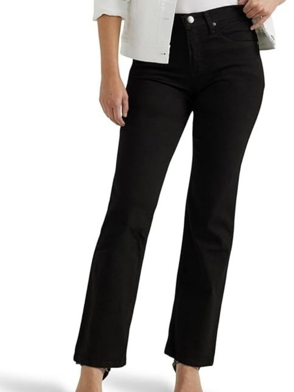 Lee Riders Jeans Women's 8P Black Classic Fit Denim Straight Leg NWT